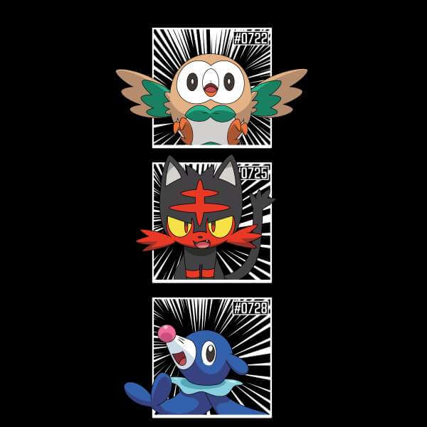 Pokemon Generation 7 Intro Men's T-Shirt - Black - S