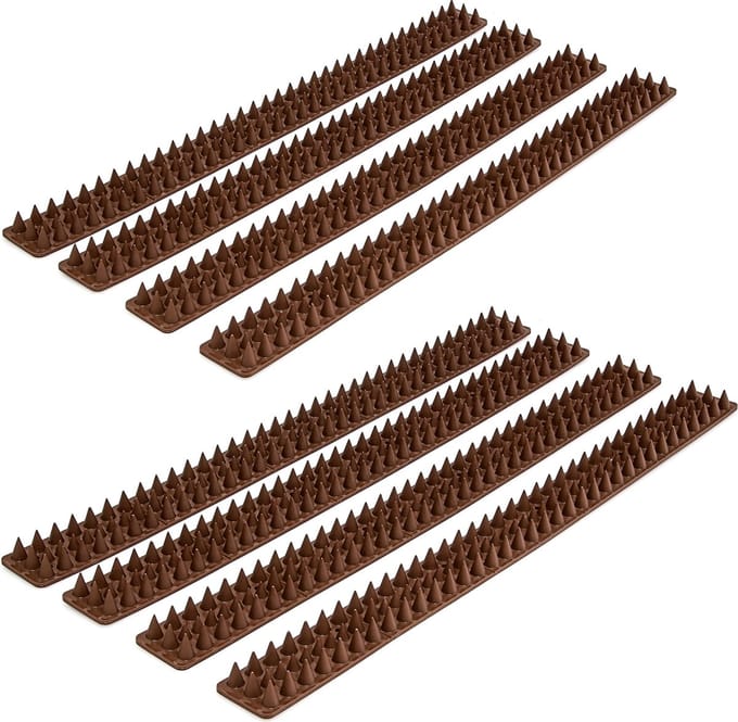 8x duivenpin schutting - set - vogelpinnen kunststof - 1.7 cm lange vogelwering