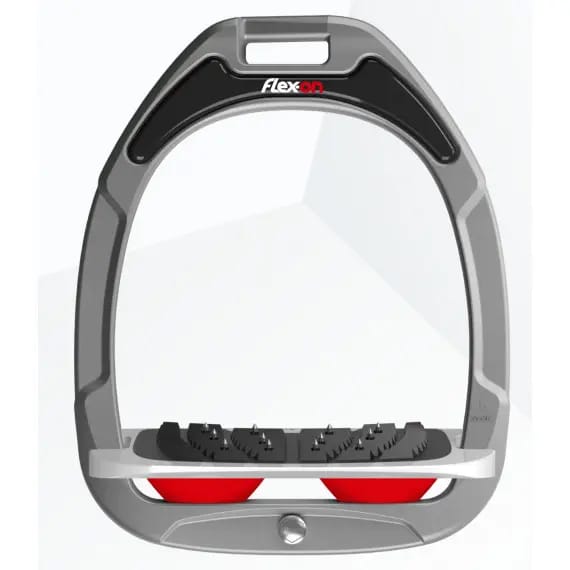Ingezette Grip Steiger Aluminium/Grijs/Rood Flex-On Green Composite