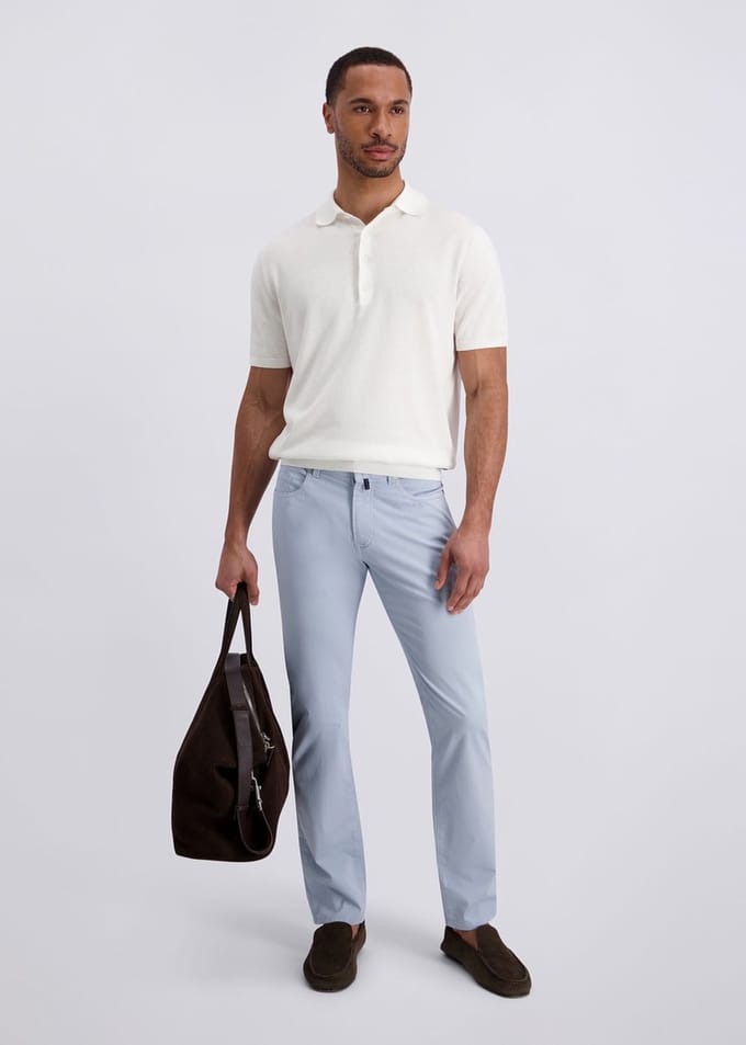 pierre cardin 5-pocket broek Lyon in Regular Fit