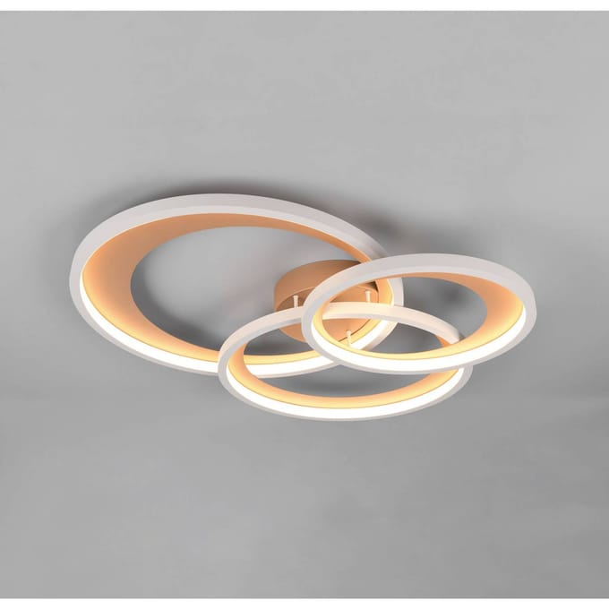 Trio Lighting LED plafondlamp Granada, bruin, lengte 71 cm, metaal, CCT
