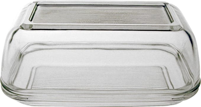 Boterpotje 17x10,5xh6,2cm Glas