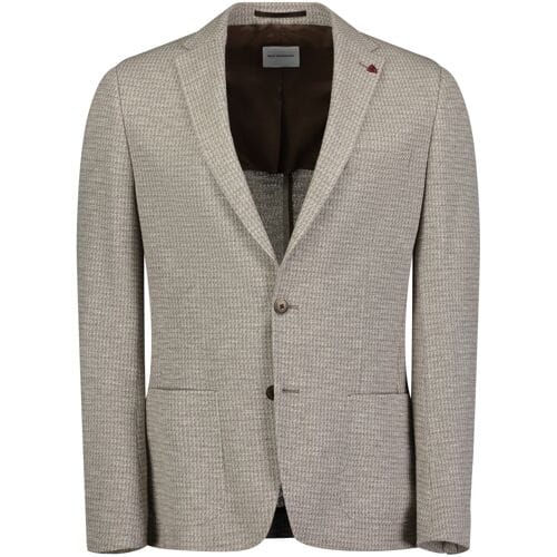 Roy Robson Colbert Fine Jersey Faux-Uni Stripe Zand Melange / male
