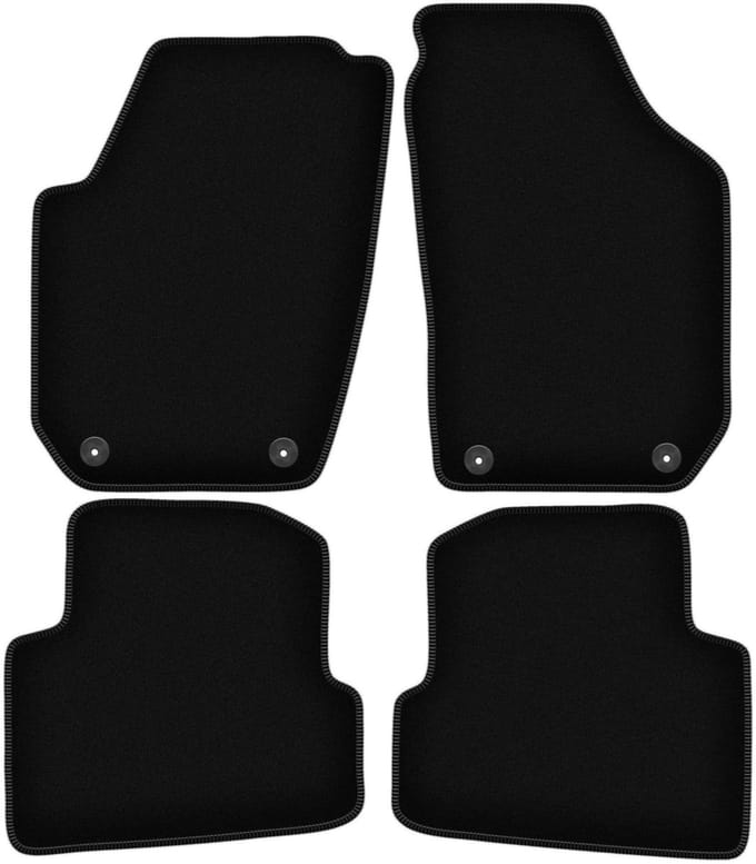 BASIC zwarte veloursmatten voor: Skoda Fabia II hatchback, stationwagen (2007-2014)
