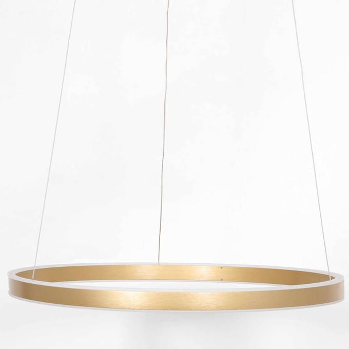 Hanglamp Ringlux 3502GO Goud 60cm Hoogteinstelbaar Metaal Kunststof Steinhauer