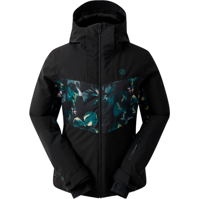 Dare 2B Dames/Dames Iced Waterdichte Ski jas (Zwart/Elektrisch)