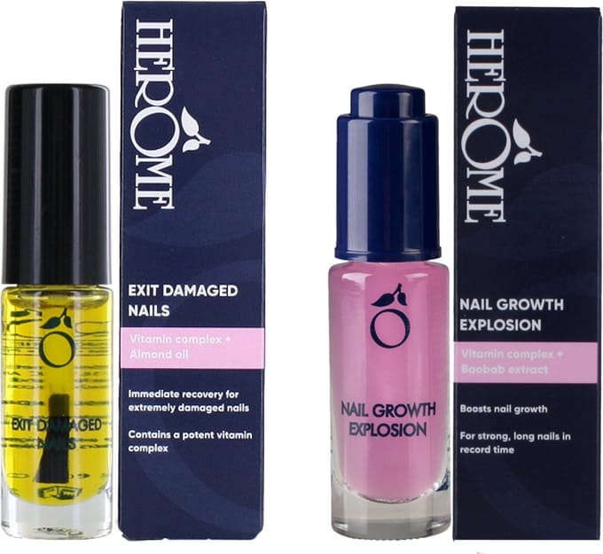 Herome Exit Damaged Nails Nagelolie & Nail Growth Explosion - voor Gezonde Nagelgroei - 2*7ml