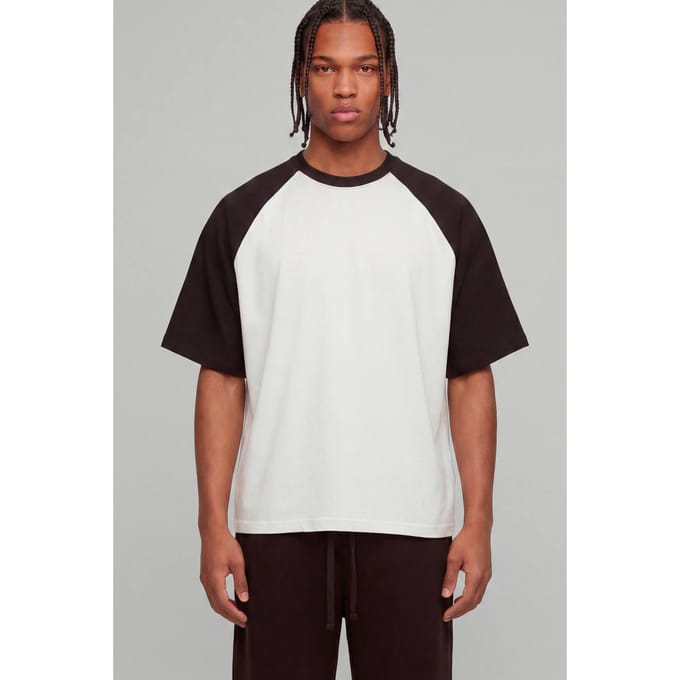 Essential Oversized Fit Raglan T-Shirt | Chocolate | Size Large