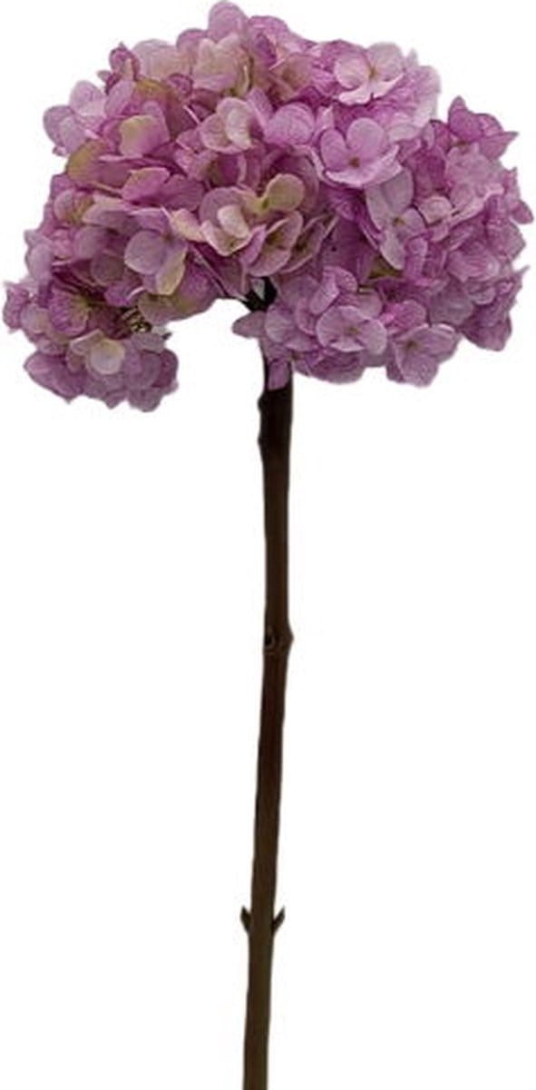 Kunstbloem hortensia 66 cm, paars