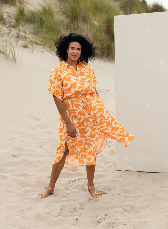 YEST CURVE Wanishka One pieces - Dusty Orange/Multi c - maat 0(46)