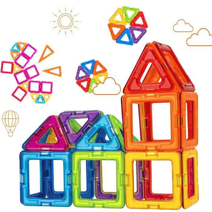 Constructions Magnétiques - ZIG-ZAG TERRITOIRES - Parent - 48 Pièces - Plastique - 3 ans et plus