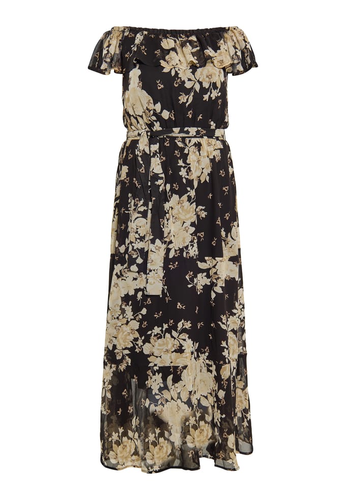 Faina Jurk Dames zwarte bloem