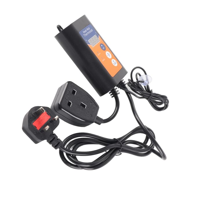 Contrôleur de Température pour Reptiles 1000W Réponse Rapide Contrôleur de Température Numérique Thermostat ABS black