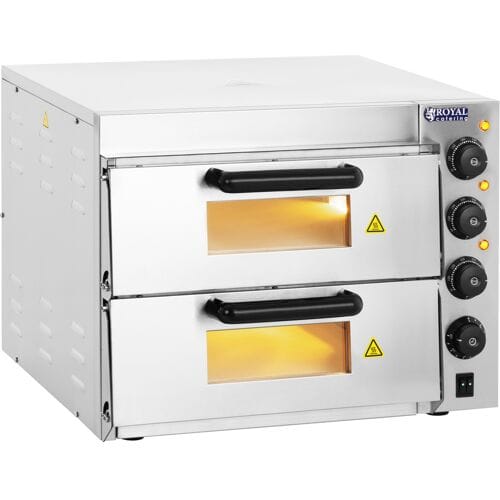 Royal Catering Pizzaoven - roestvrijstalen pizzamaker op hoge temperatuur 10010832