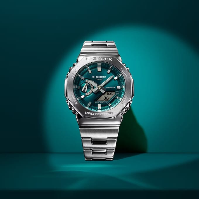 Casio G-Shock GM-2110D-3A1ER Horloge - Staal - Zilverkleurig - Ø 44 mm