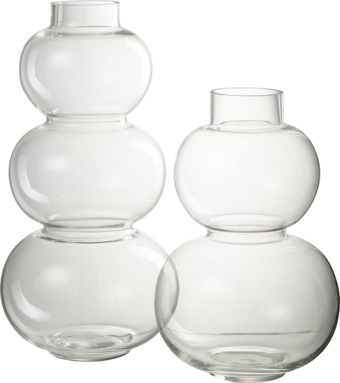 J-Line vaas Bol - glas - transparant - large - 36 cm hoog