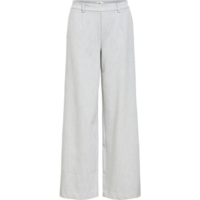 Object Objlisa Wide Pant Tall Broeken Dames - Lichtgrijs - Maat 40 TALL