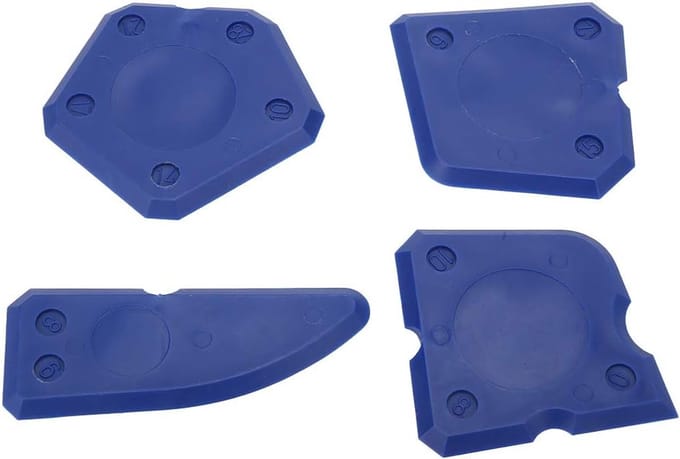 Kitgereedschap Set - Kitafwerking Tools - Gladde Voegen - Ergonomisch Ontwerp - 4 Delig - Blauw