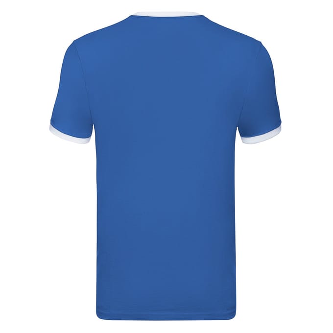 Fruit of the Loom Heren Ringer T-Shirt (Koningsblauw/Wit)