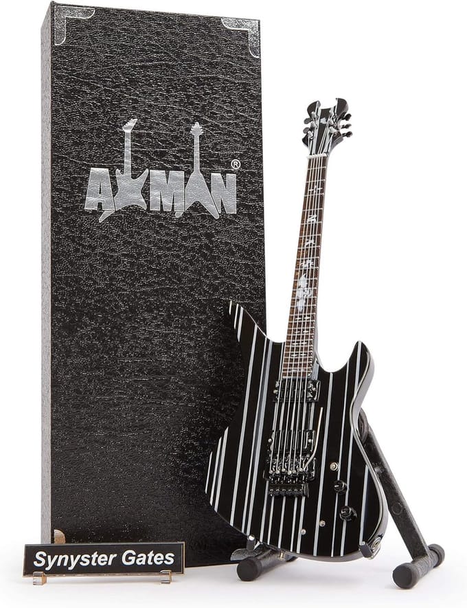 Miniatuur gitaar replica - handgemaakt 1/4 schaal incl. displaybox en standaard