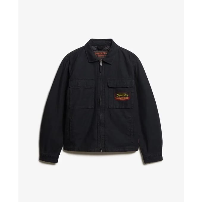 Superdry - Jas met rits en patches - Heren - Buitenjassen
