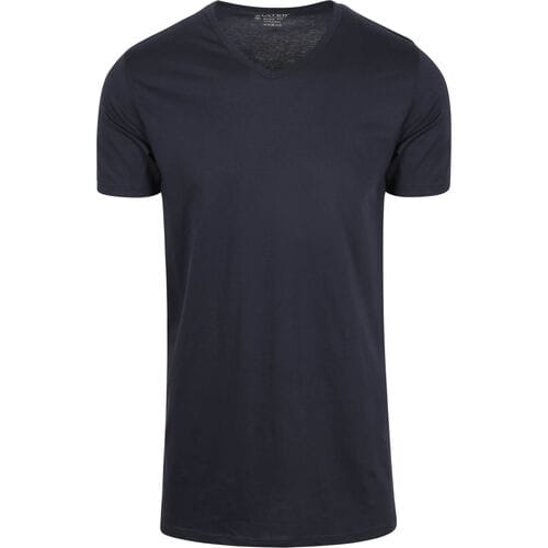 Slater 2-pack T-shirt Basic Extra Lang V-neck Donkerblauw (navy) - Maat M - Heren - Extra lange T-shirts