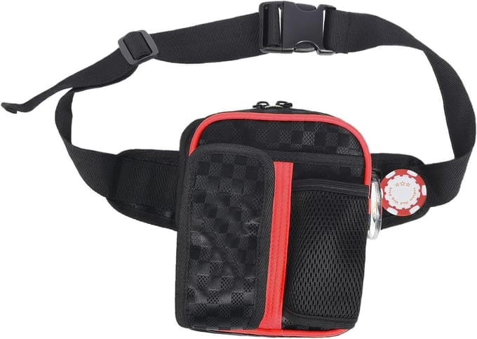 Golfbal Tasje - Heupdrager Organizer - Golf Training - Verstelbare Riem - 18.5 x 15 x 6 cm - Zwart