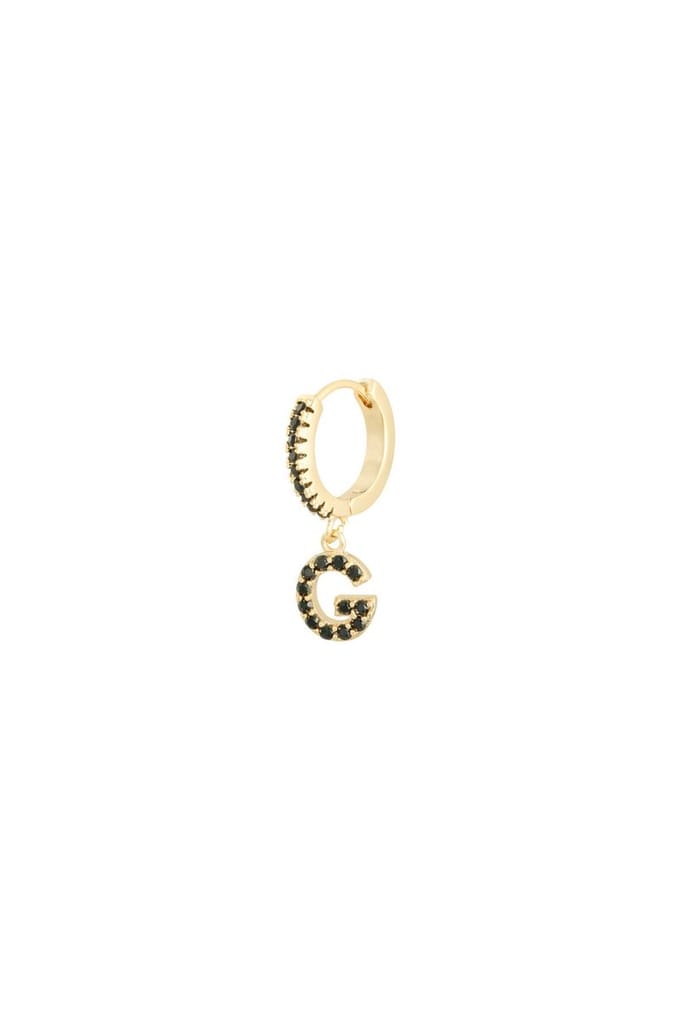 Oorbellen Letter G Zwart Copper