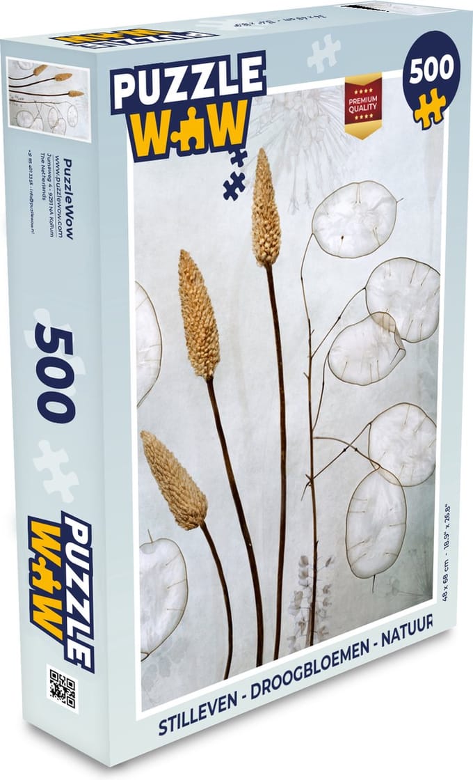 Puzzel Stilleven - Droogbloemen - Natuur - Legpuzzel - Puzzel 500 stukjes