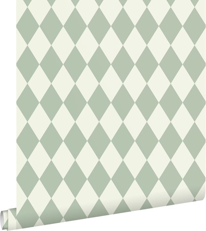 ESTAhome behang ruiten mintgroen - 50 x 900 cm - 131933