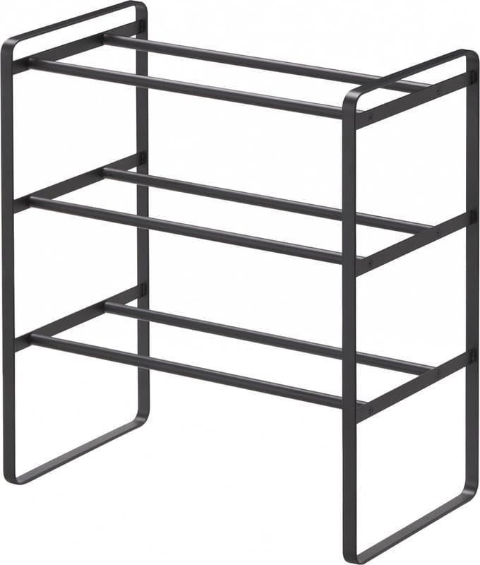 Yamazaki Schoenenrek Uitschuifbaar - Frame - 3 niveaus - Zwart