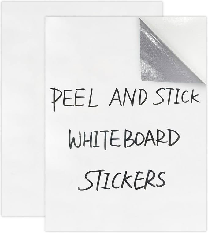 Verwijderbare Zelfklevende Whiteboard Stickers - 2 Vellen A4 voor Thuis, School en Kantoor