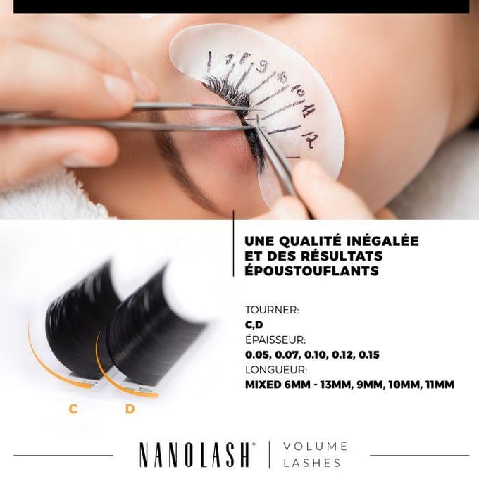 Nanolash Volume Lashes Nepwimpers - 0.05 D - 6-13mm