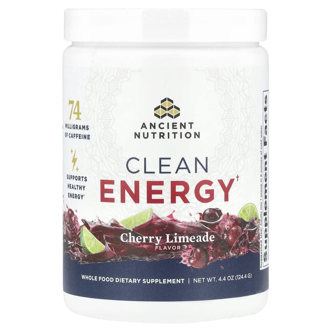 Ancient Nutrition, Clean Energy, Cherry Limeade, 4.4 oz (124.4 g)