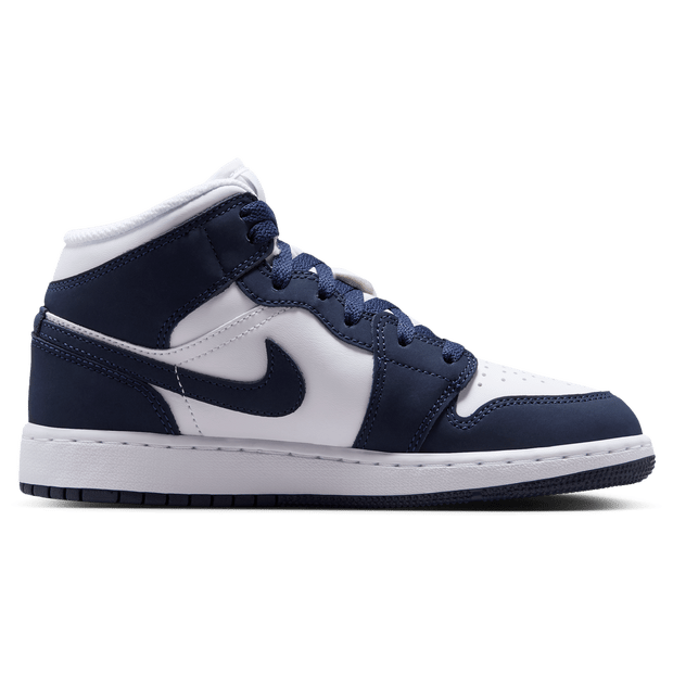 Jordan Aj1 Mid Kindersneakers - Zwart - Maat 35.5 - Mesh/Synthetisch