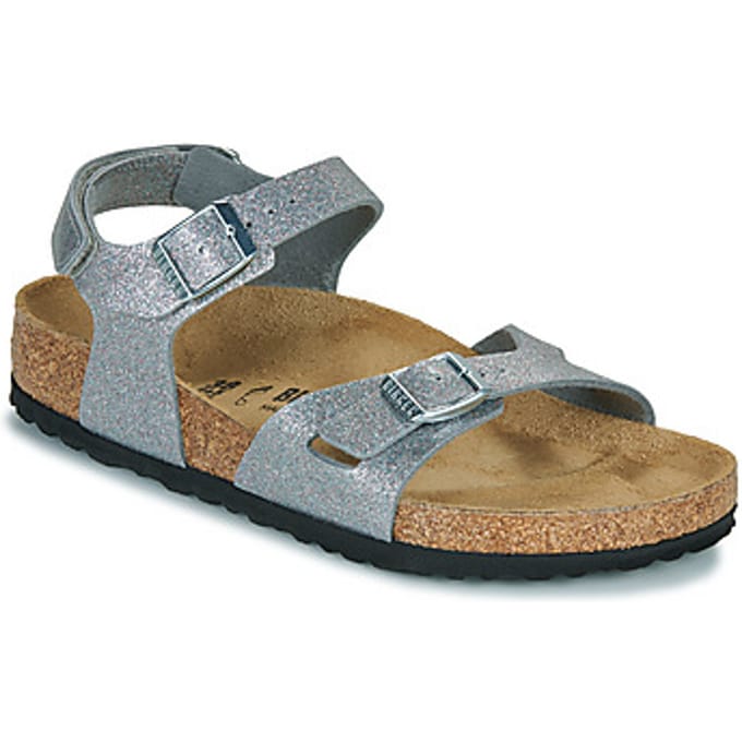 BIRKENSTOCK  Platte sandalen Rio AS Kids BF Sparkling Silver
