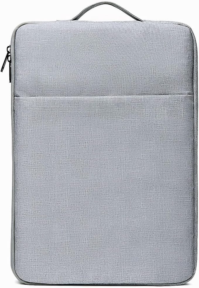 Laptop Sleeve - Computer Tas - Laptop Beschermen - Waterbestendig Polyester - 12 Inch - Lichtgrijs