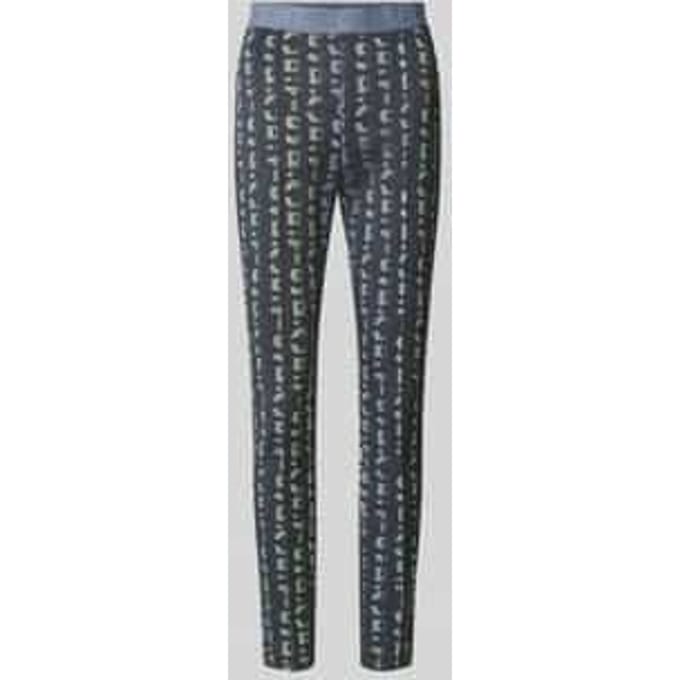 Slim fit broek met logodetail