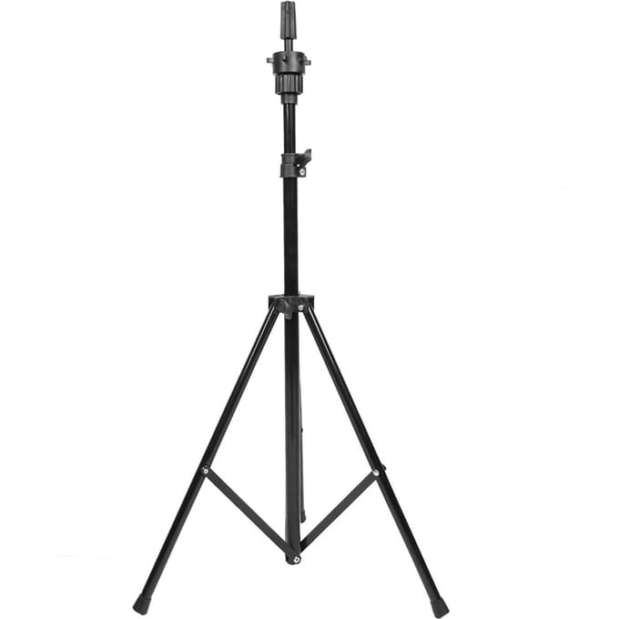 Verstelbare Trainingsmannequin Hoofd Statief Stand Mannequin Pruik Houder Draagtas wit