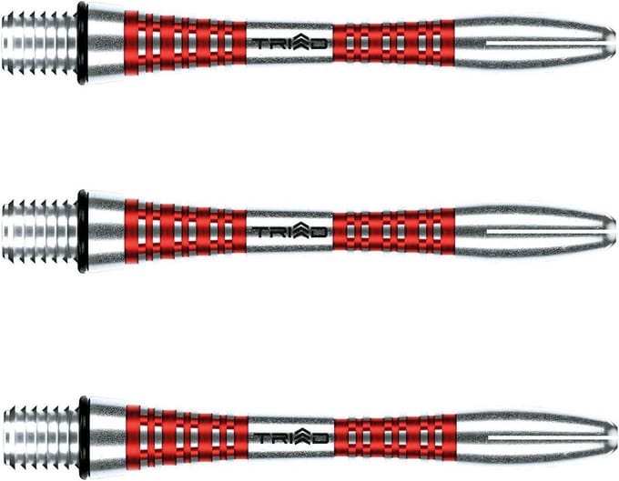 Aluminium Korte Dartstengels Rood - Set van 3