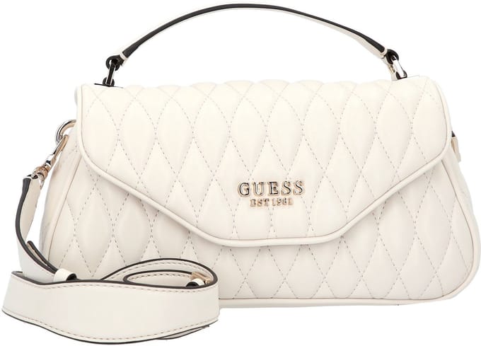 GUESS schoudertas handtas Valla Top Handle Flap Bag Bone crème