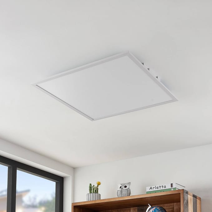 Lindby LED paneel Quais, 60 x 60 cm, wit, aluminium, 4.000K