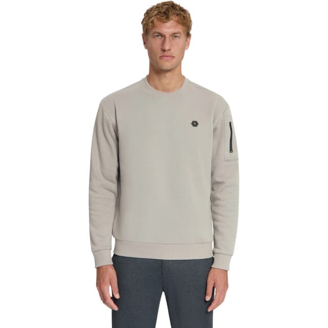 No Excess Sweater crewneck brushed inside clay