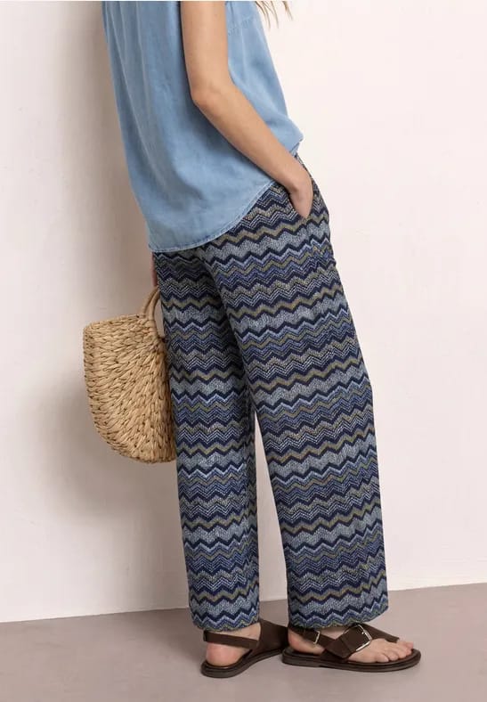 High Waist broek met wijde pijpen in Loose Fit