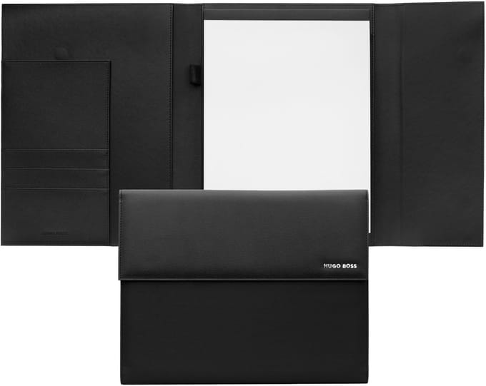 HUGO BOSS Schrijfmappen Pinstripe Writing Set Black Zwart