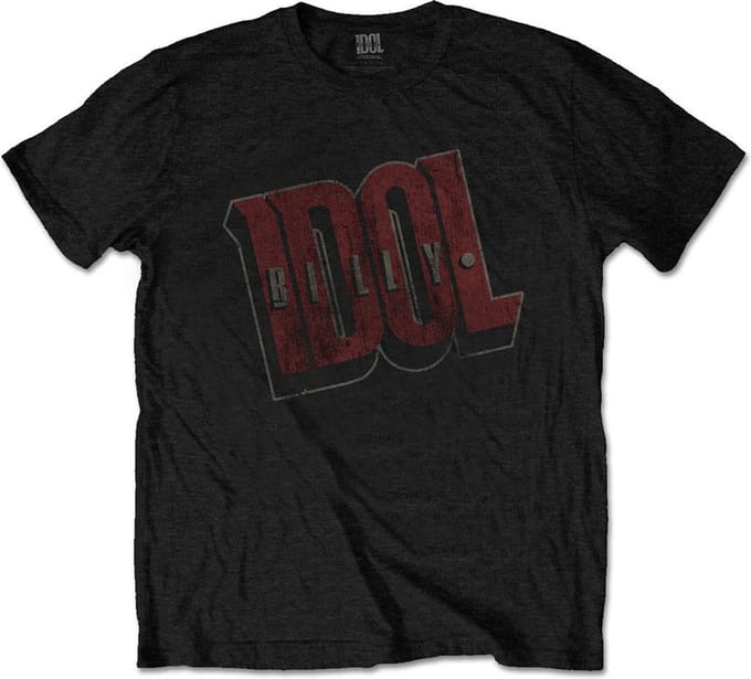 Billy Idol - Vintage Logo Heren T-shirt - S - Zwart