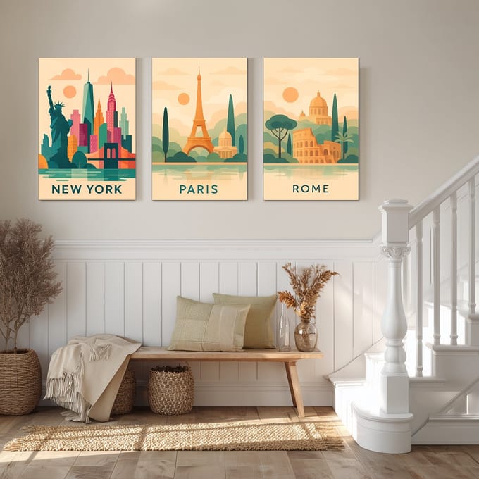 ROME ABSTRACT - Wanddecoratie 75x100 cm - Plexiglas - Luxe Kunst aan de Muur