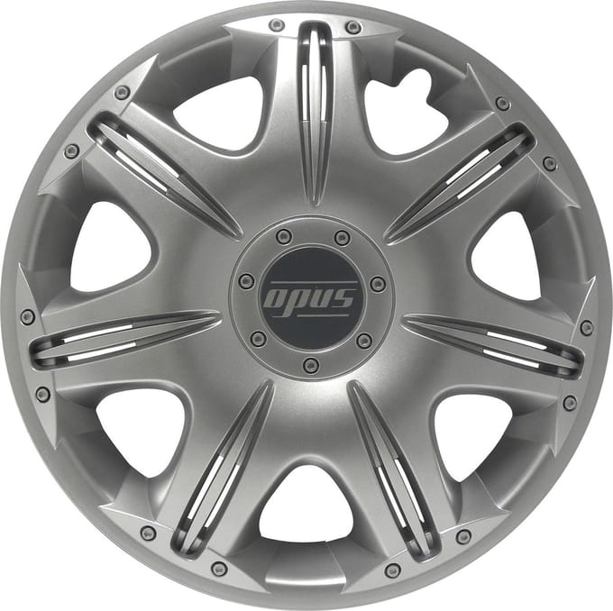 Carpoint Wieldoppen Opus 13 Inch Abs Zilver Set Van 4