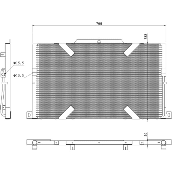 Condensor, airconditioning NRF 350489