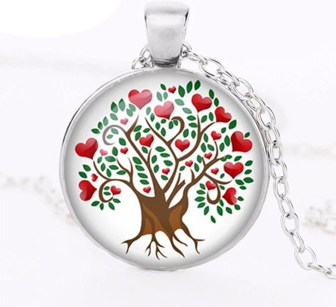 ketting levensboom | hartjes